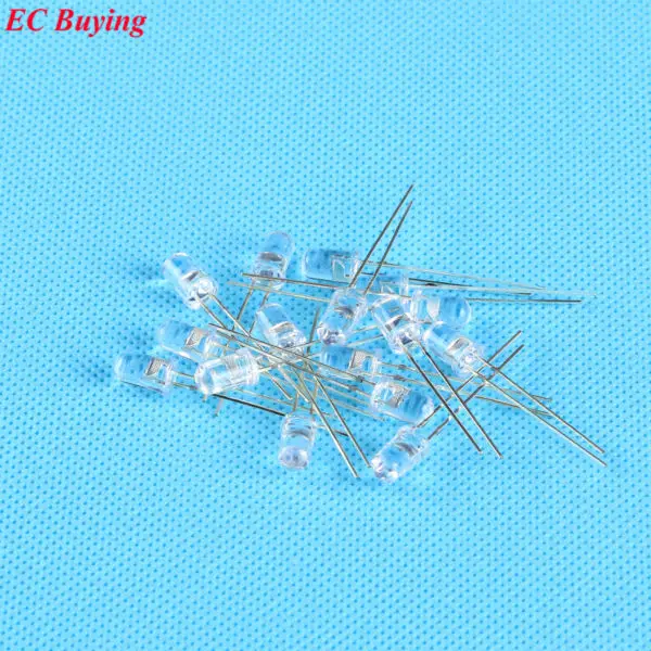 50 шт. двухцветный светодиодный прозрачный красный/зеленый неполярный круглый