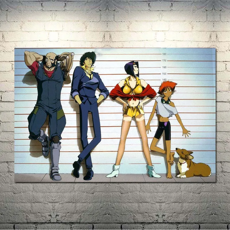 picture 1 Ковбой Bebop японское аниме искусство шелк Холст плакат 13x20 24x36 дюймов настенные панно-001 - Цвет: picture 1