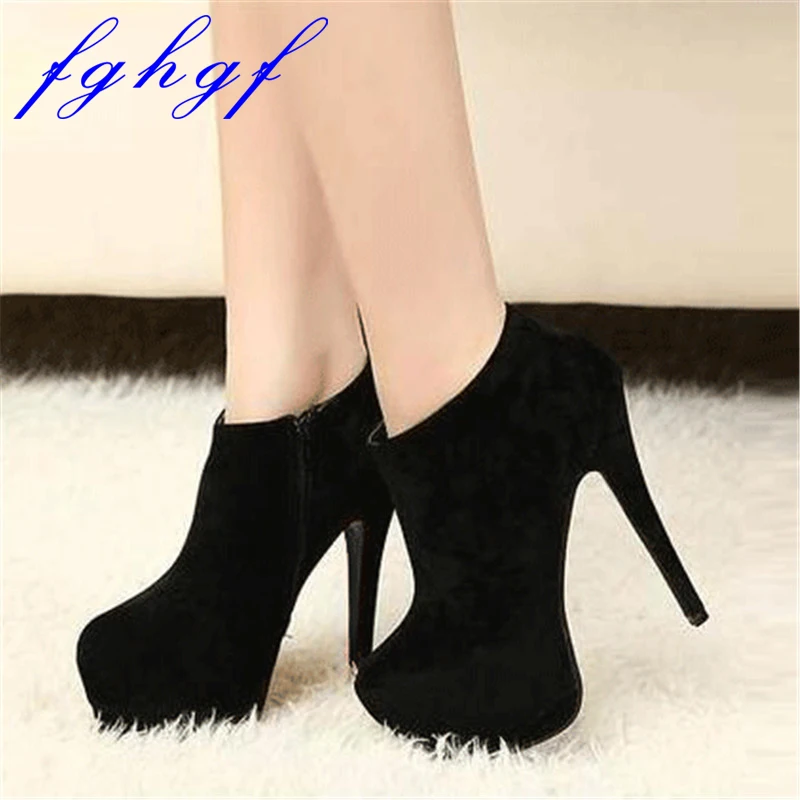 

Fghgf New Women's heels, 16cm heels and high black suede pumps are ideal for weddings and parties