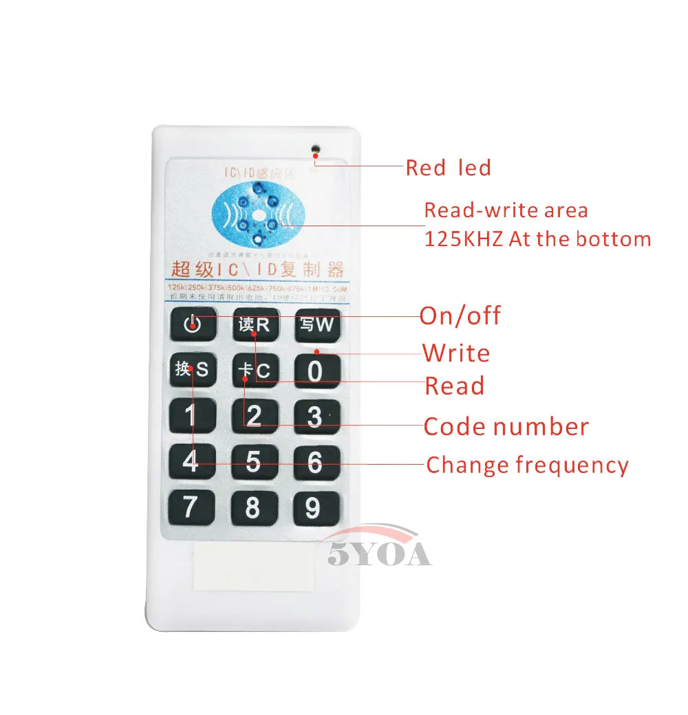 Ручной 125 кГц 13 56 МГц Частотный доступ RFID ID IC Card Дубликатор считыватель записи