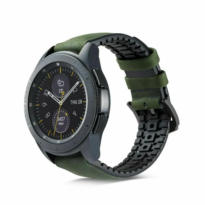 Силиконовый ремешок из натуральной кожи 22 мм для samsung Galaxy Watch 46 мм ремешок для samsung S3 Frontier/классический ремешок для часов