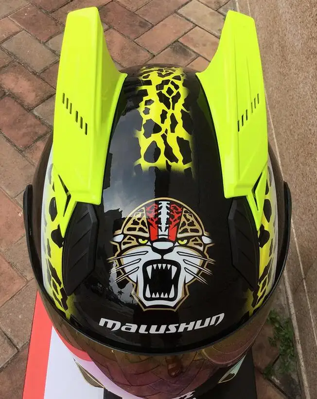Для Malushun moto rcycle шлем Мужской анфас шлем женский рога животных шлем Высокое качество Мото шлем