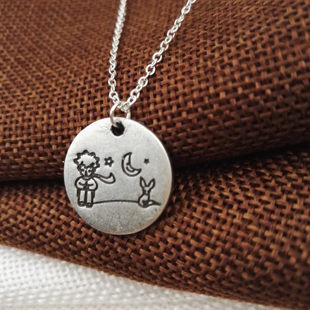 10 шт. Новое поступление Маленький принц ожерелье в виде лисьей мордочки под луной прекрасный подарок для