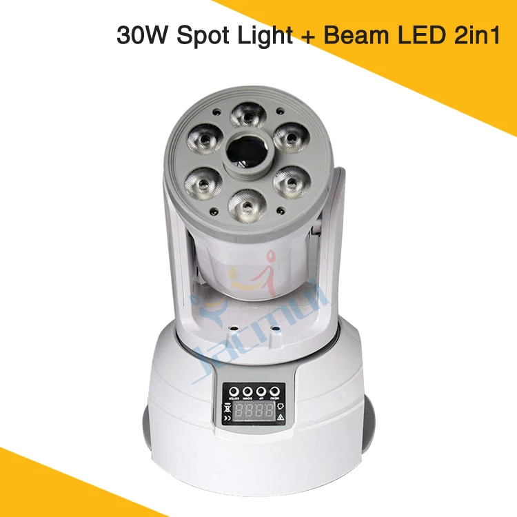 

New DMX DJ Party Club Lighting 30W Spot Light Beam LED 2in1 Disco Moving Head Light For Stage Event Show