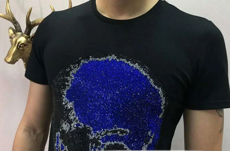 Спортивный костюм Slim Fit Хлопок Мужской короткий рукав костюм "Скелет" хип хоп мужской