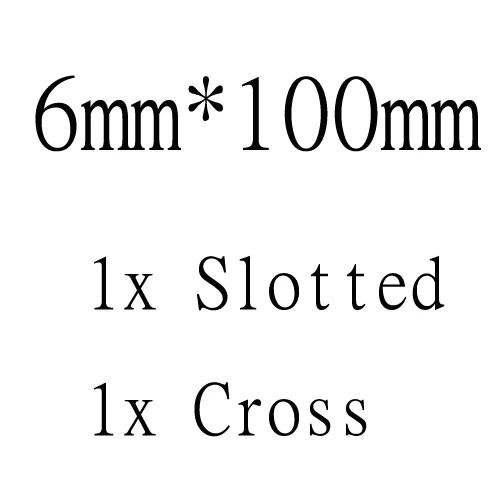 6x100mm CR-V набор крестообразных отверток Phillips крестовые шлицевые отвертки промышленные магнитные ручные инструменты для ремонта DIY 3 мм-6 мм отвертка противоскользящая - Цвет: 6x100mm