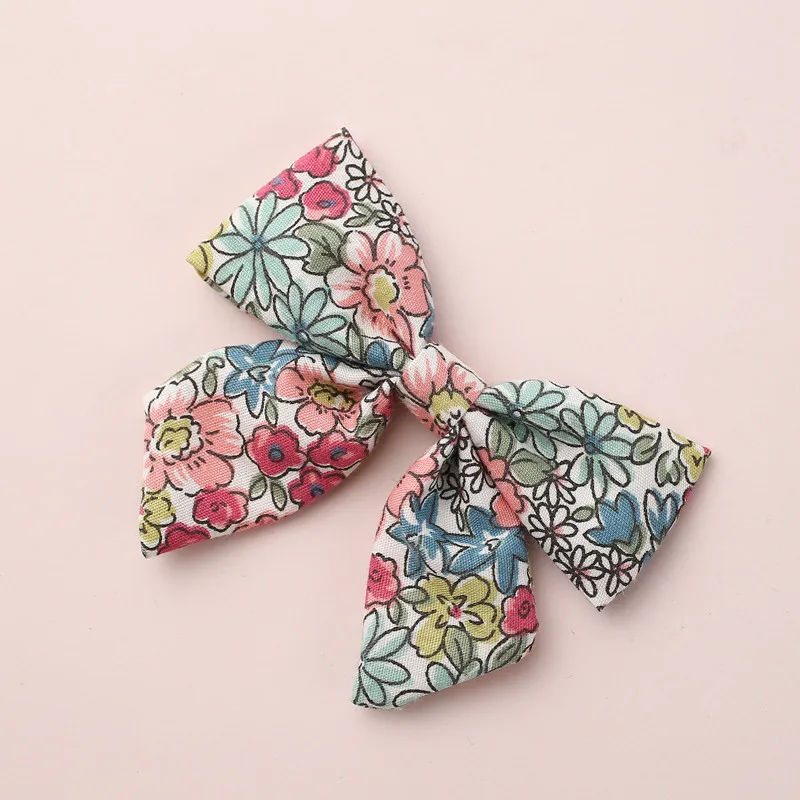 

Cute Spring Summer Princess Girls Bows Hair Barrettes School Girls Flowers Cotton Knot Hair Clips Baby Kids Hair Accessories