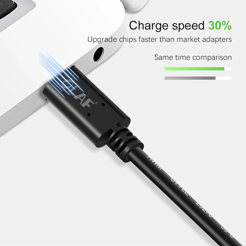 Олаф кабель-Переходник USB C на USB-C кабель 3A Быстрая зарядка PD Тип c Male для samsung S9
