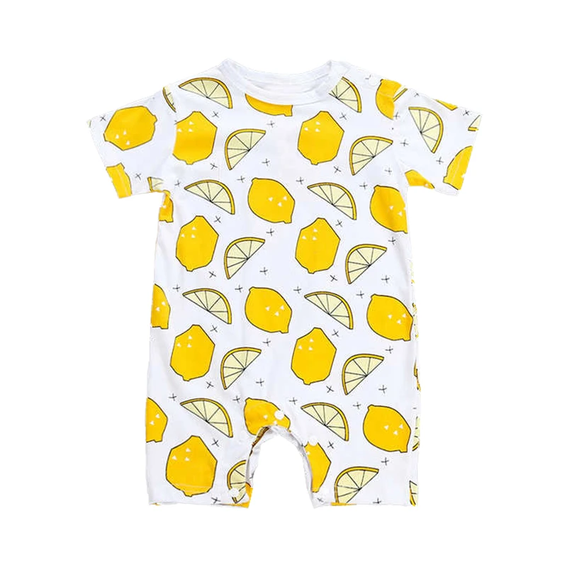 Baby Rompers Fruit Lemon Summer Clothes Short Sleeve Infant bebe Romper Cotton Newborn Boys Jumpsuit Kids Soft Overalls |
