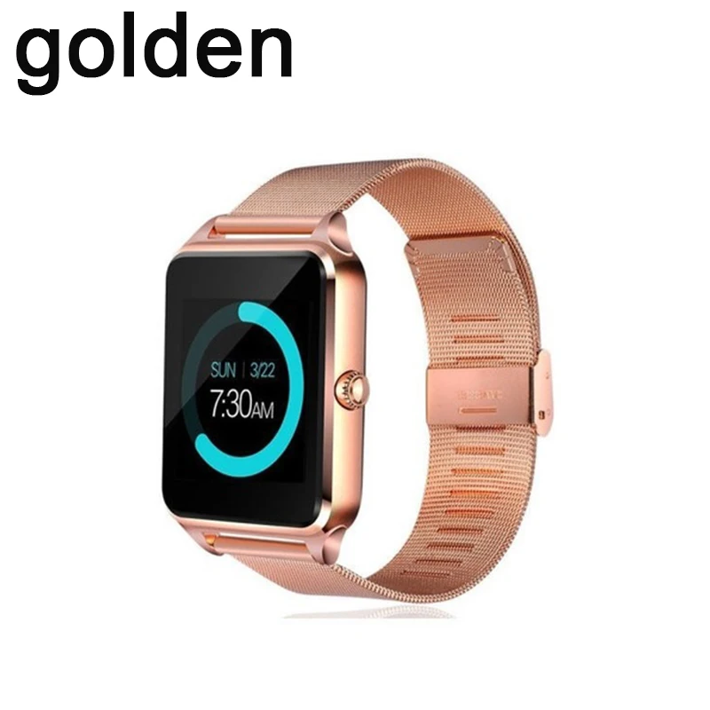 gold Z60 Смарт-часы GT08 Plus металлические часы со слотом для sim-карты Push Message Bluetooth подключение Android IOS Телефон умные часы - Цвет: gold