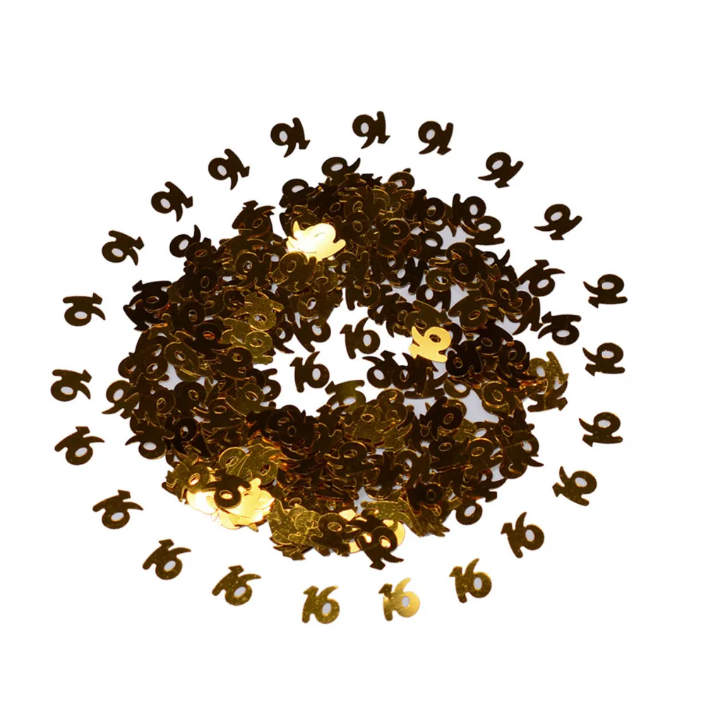60g Happy Birthday Confetti Gold Digitals 16 18 30 40 50 60 Party Table Scatter Sprinkle Decorations | Дом и сад