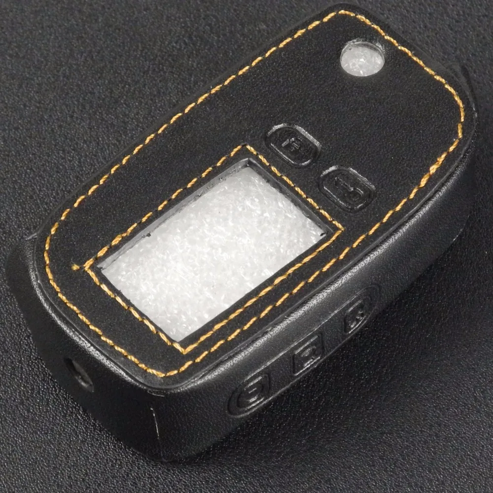jingyuqin Remote Folding Flip 5 Buttons Leather Case Fob Cover For Tomahawk TW9010 TW9020 TW9030 Two Way Alarm System | Автомобили и
