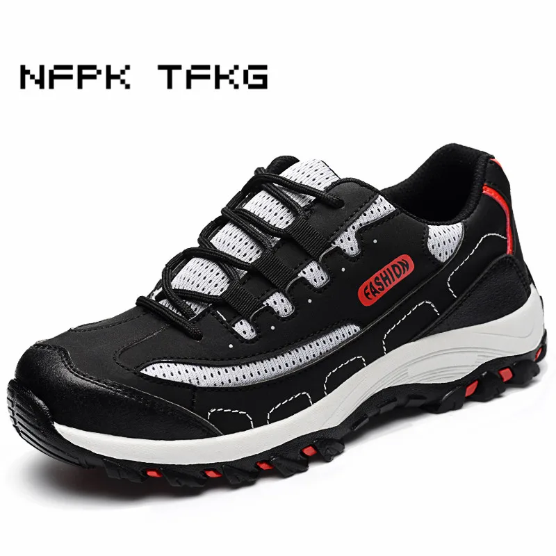 Размера плюс мужские повседневные удобные стальные носочки рабочие защитные