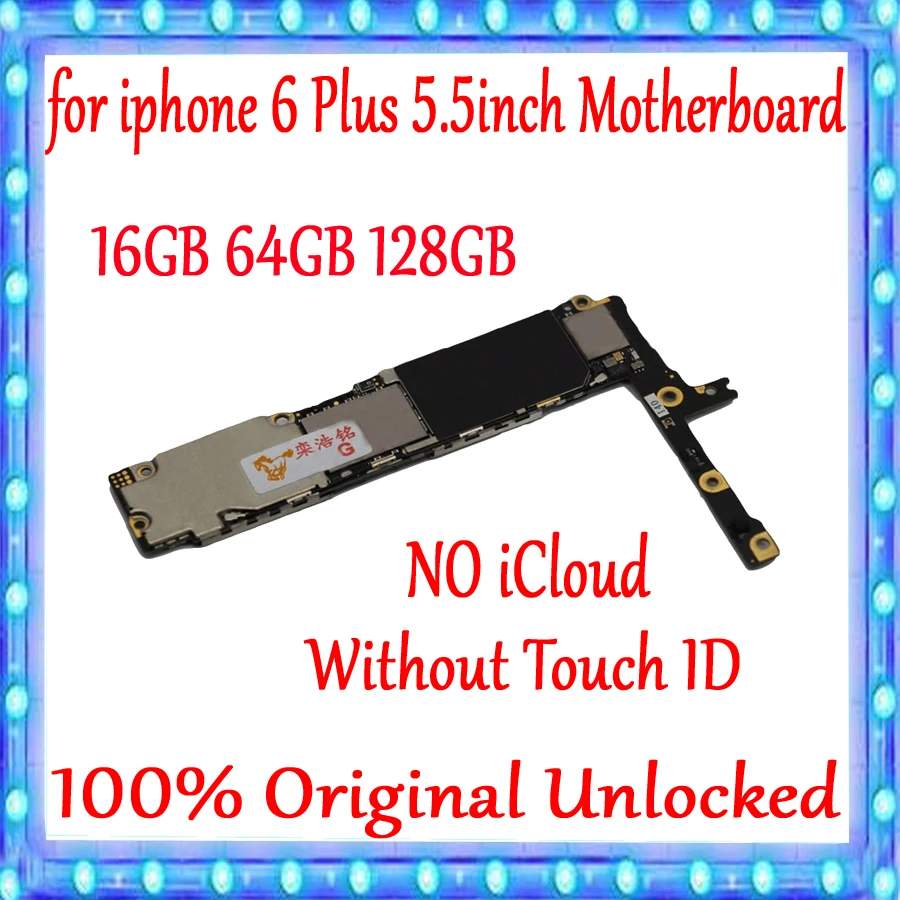 Материнская плата для iPhone 6 Plus без Touch ID 100% оригинальная разблокированная 5 дюйма