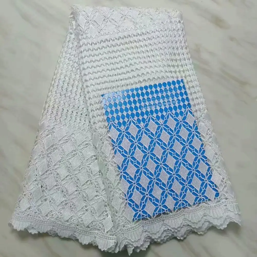 Высококачественная африканская кружевная ткань из химических нитей