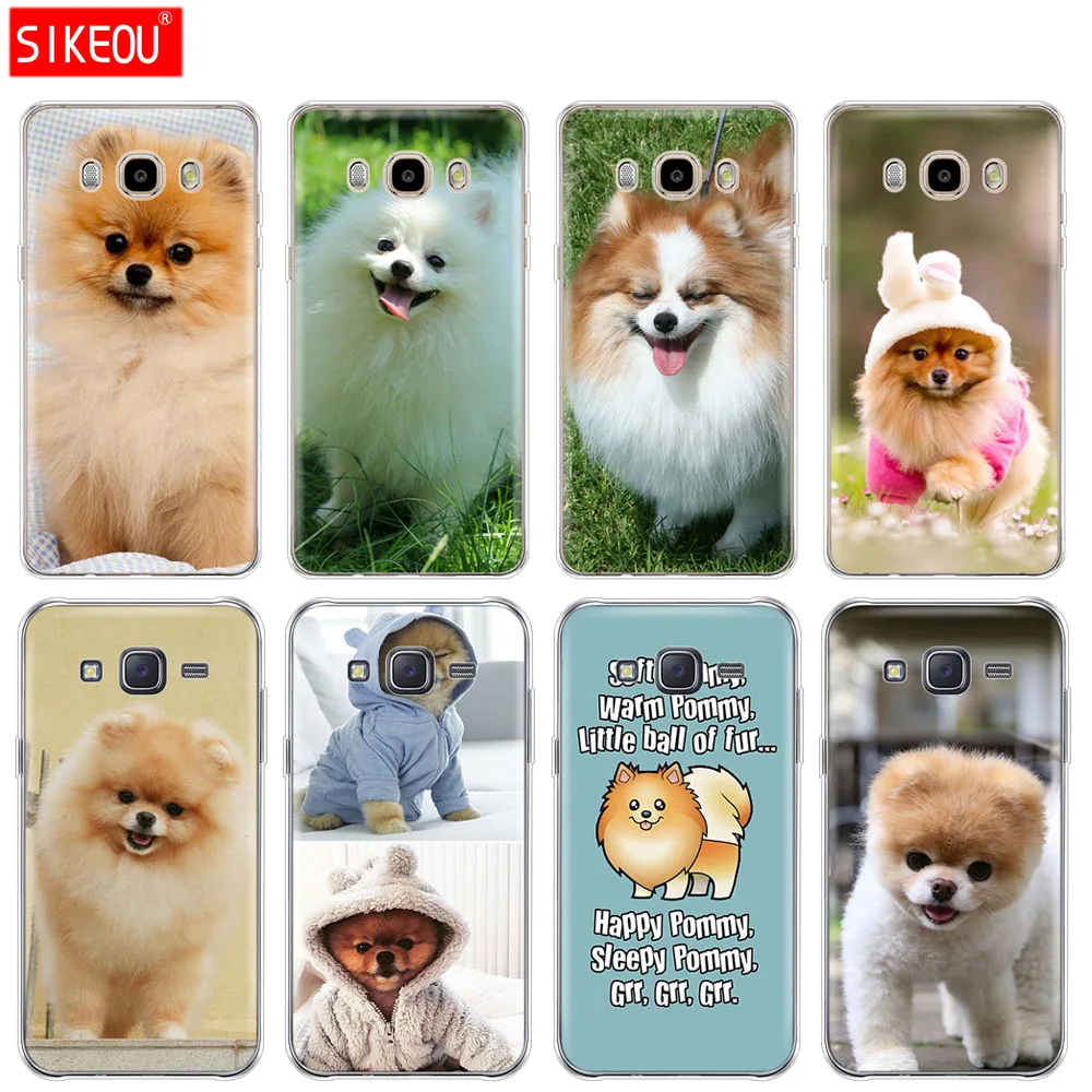 Силиконовый чехол для телефона Samsung Galaxy J1 J2 J3 J5 J7 MINI 2016 2015 prime cute dogs perro pomeranian