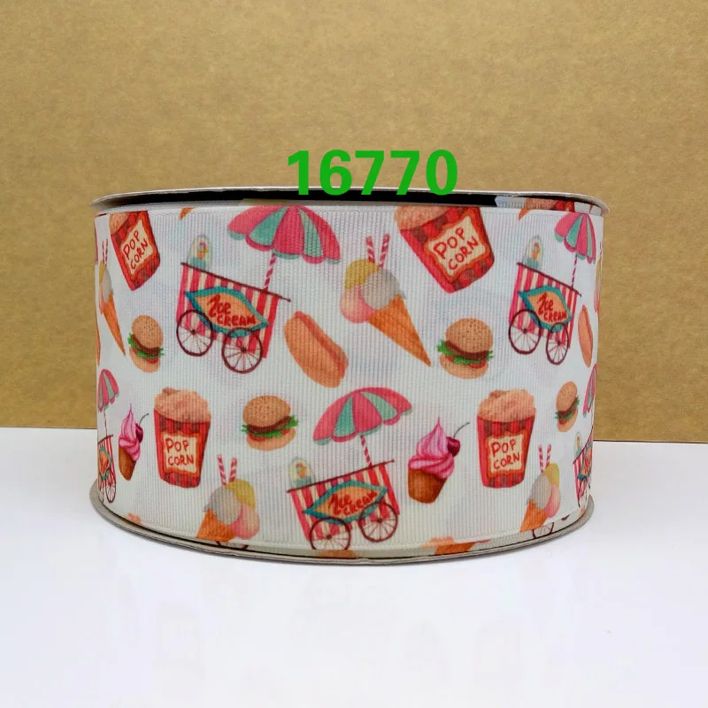 Free shipping 50 yard cartoon printed grosgrain ribbon 16769 | Дом и сад