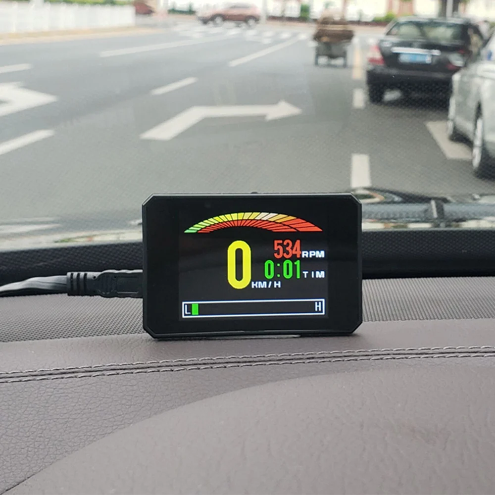 OBDSPACE P16 HUD OBD2 бортовой компьютер умный дисплей Спидометр Температура масла расход топлива OBDII диагностический инструмент