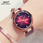Топовый бренд 2019, Роскошные Кварцевые часы IBSO, женские часы со стразами, женские модные часы с кожаным ремешком, женские часы # S8292L