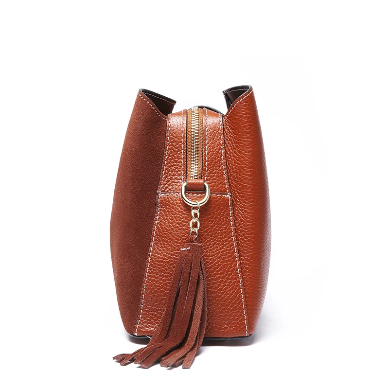 ONIVEE 2018 из натуральной коровьей кожи Курьерские сумки женские кисточка Petit Sac