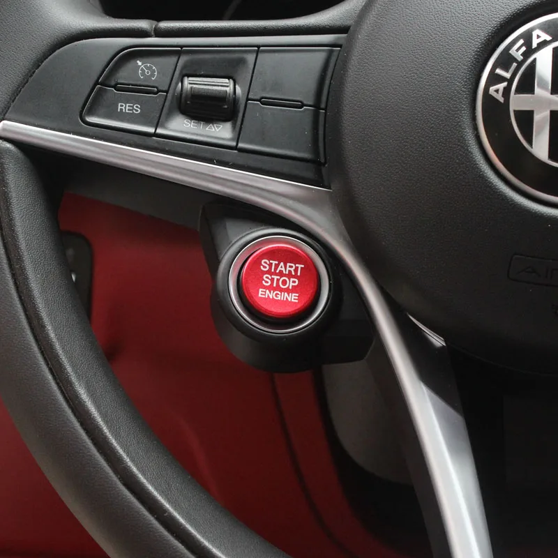 1X Автомобильный Стайлинг алюминий выделенный ключ для Alfa romeo Giulia Stelvio кнопка