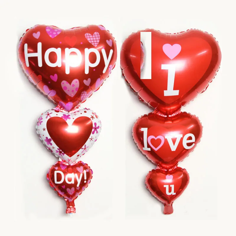 Романтический Сердце шары Siamesed I Love You Фольга Свадебные украшения Mariage Гелий