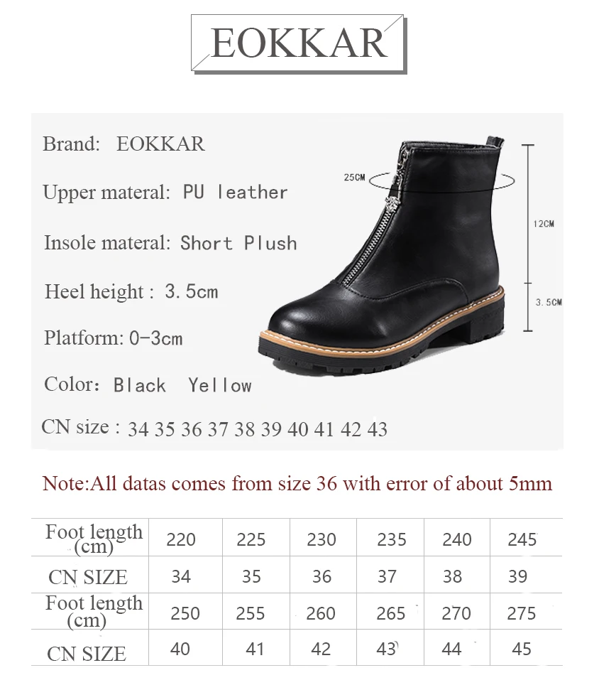Женские ботильоны Eokkar 2019 рыцарские ботинки женская обувь зимние из