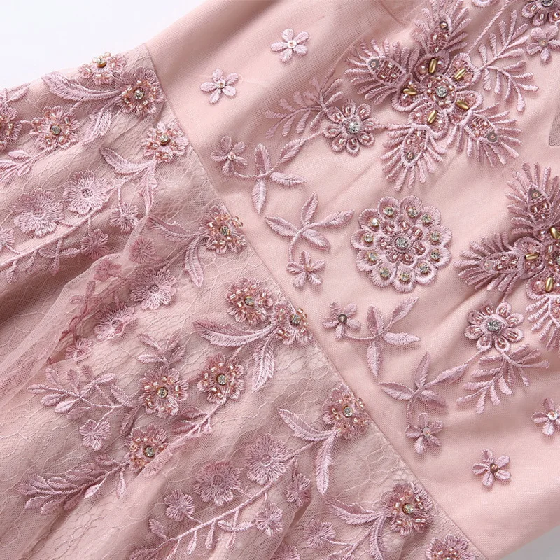 Коктейльное Для женщин платья 2018 Роскошные вечерние дамы Hand Made Бисер Вышивка