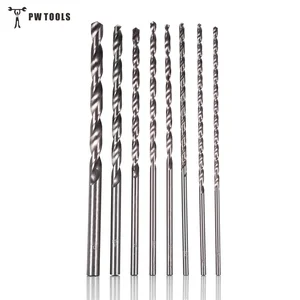 8 шт.лот 4-10 мм HSS спиральное сверло сверхдлинное 200 мм сверло с прямым хвостовиком для металлических электроинструментов