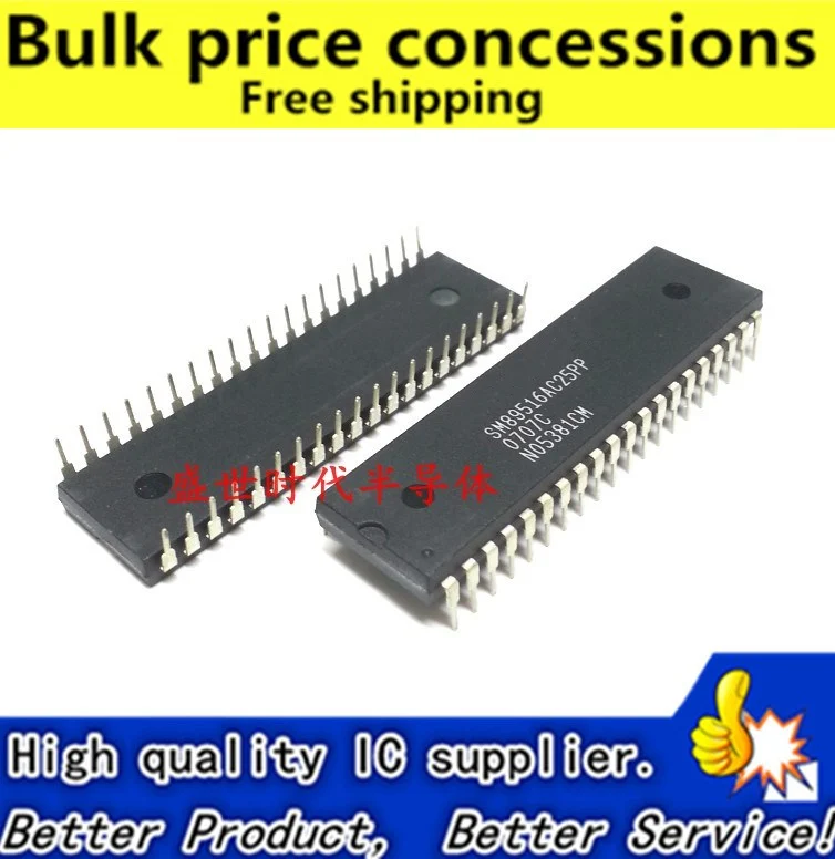 Бесплатная доставка 10 шт./лот SM89516AC25P SM89516AC25PP DIP 40 IC|Запасные части| |
