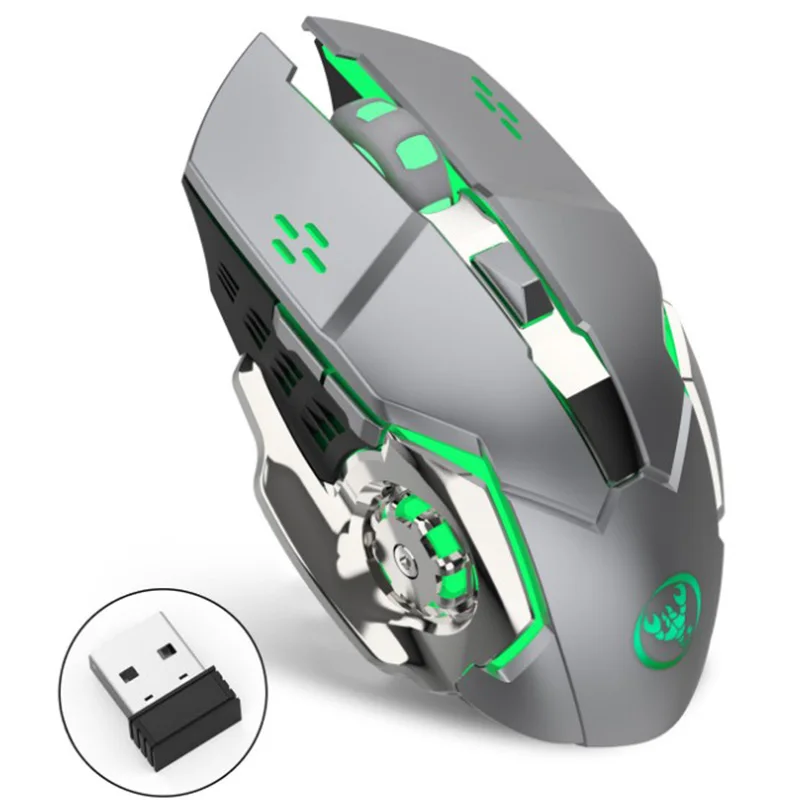 Беспроводная игровая мышь 2 4 ГГц эргономичный дизайн 2400DPI 6 кнопок USB для ноутбука