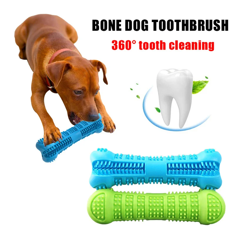 

Pets Toothbrush Silicone Chew Toy Teddy Teeth Cleaning Small Dog Bone Shape Stick Perfect Dog Cleaning Mouth Teeth Care Products