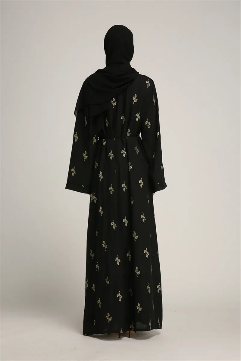 Женское мусульманское Болеро Abaya Черное длинное кимоно-туника кардиган-кафтан