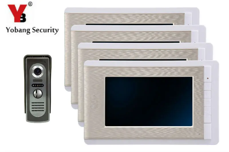 Yobangsecurity 7 дюймов Цвет ЖК-дисплей вилла видео-телефон двери Дверные звонки домофон