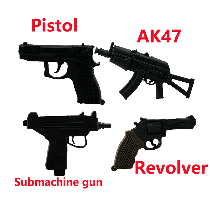 Творческий флешки 128 ГБ USB Flash Drive 64 32 16 8 накопитель personalizado мультфильм оружия AK47
