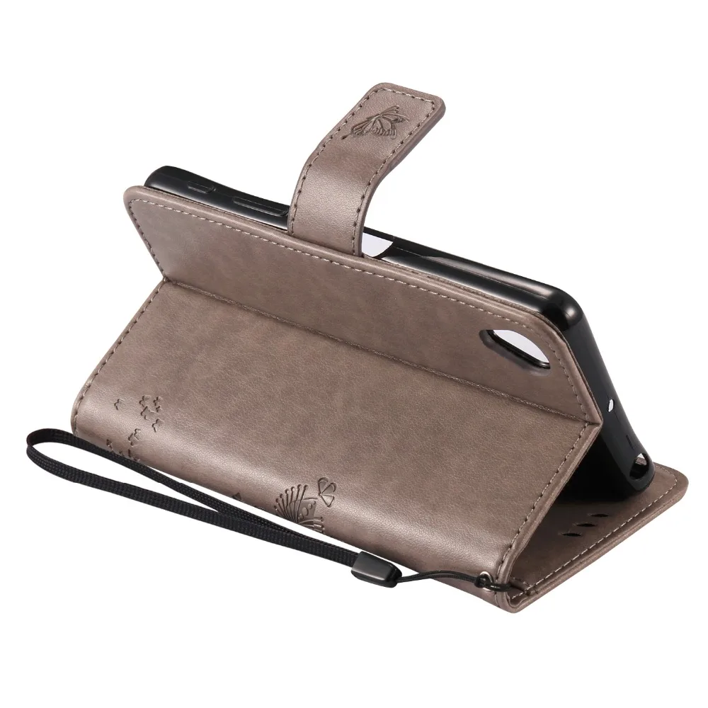 Кожаный чехол-бумажник для телефона Sony X Performance рельефный флип-чехол Xperia с