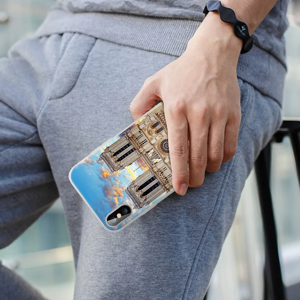 CASEIER Notre Dame de Paris чехол для телефона iPhone X XR XS MAX мягкий матовый Силиконовый 7 8 6 6s Plus 5