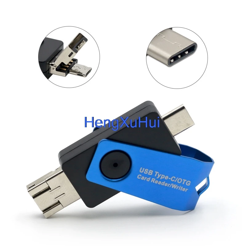 Горячая продажа 3 в 1 Type-c Micro USB многофункциональный кардридер OTG