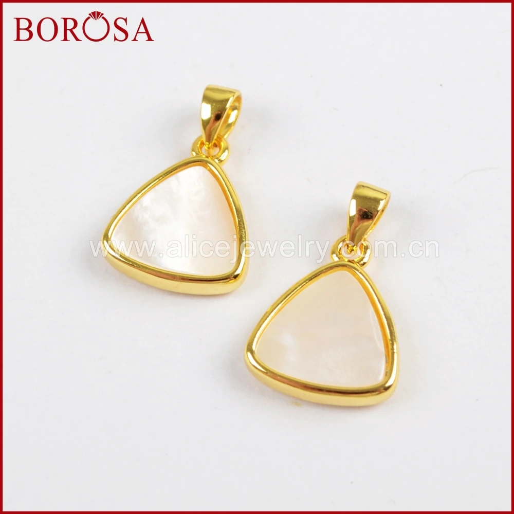 BOROSA шт. 10 треугольник многоцветные граненые камни кулон покрытие цвет