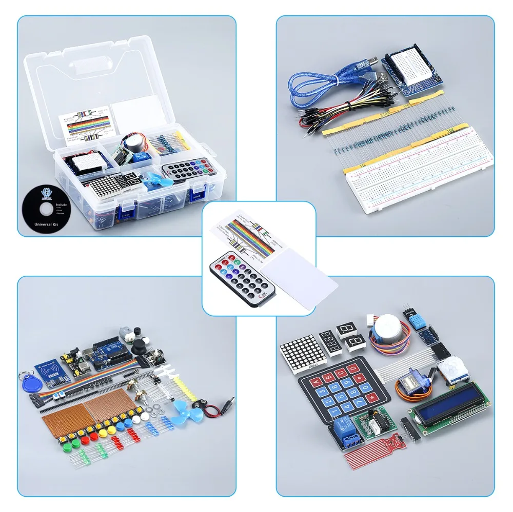 Макетная плата UNO R3 стартовый набор для Arduino с обучающим руководством комплект