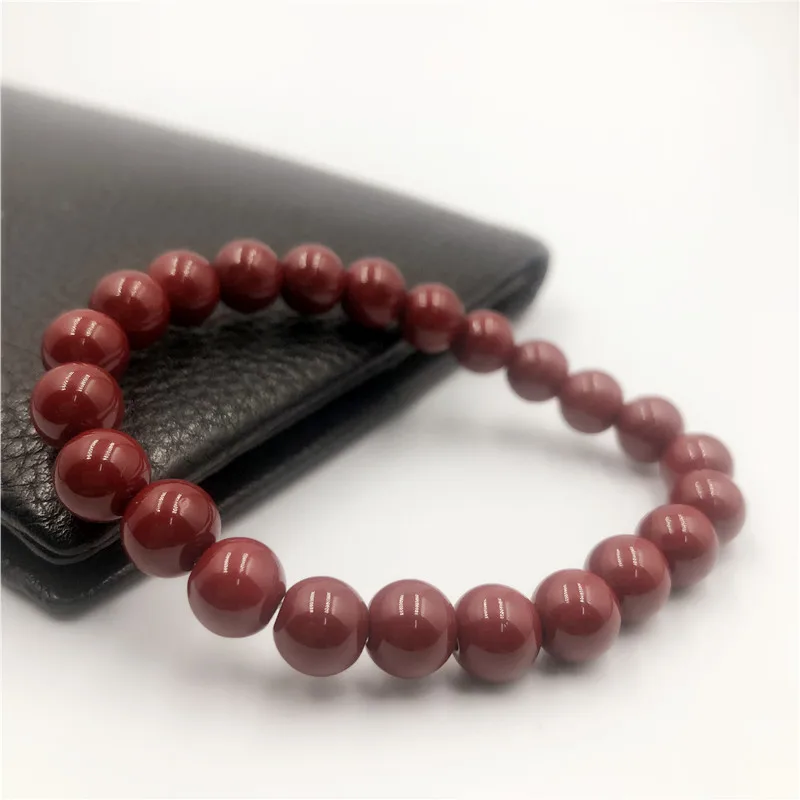 Женский браслет с красными бусинами 8 мм ювелирное изделие на удачу | Украшения и