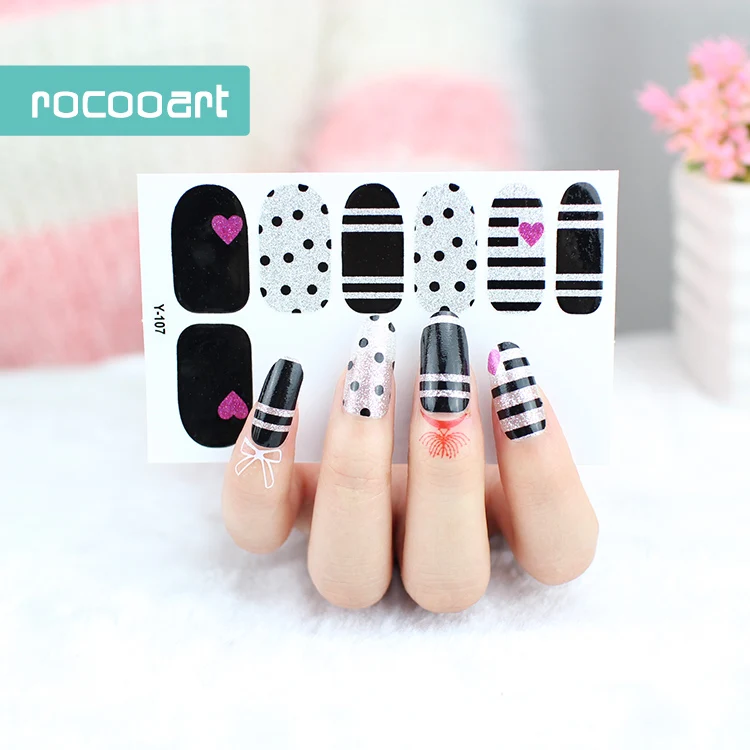 Женский Маникюр Rocooart Y5107 новый блестящий клей для дизайна ногтей наклейки в