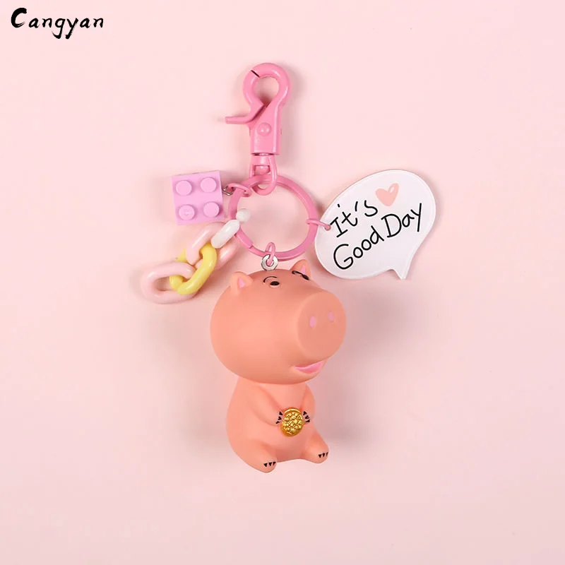 Orange pig Забавные игрушки животные подвеска в виде динозавра милый креативный подарок свинка Подвеска для детей сумка динозавр косичка игрушка с алфавитом - Цвет: Orange pig
