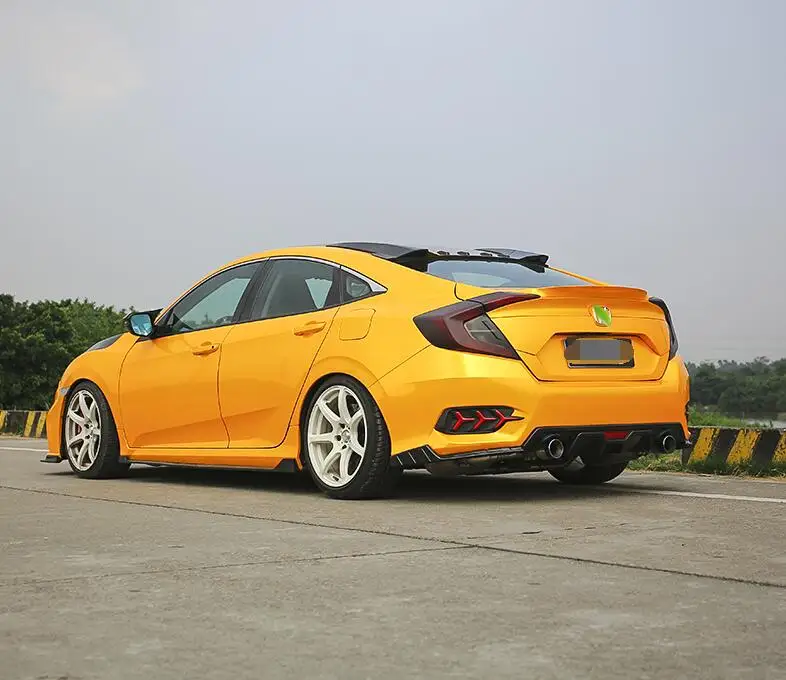 For HONDA CIVIC Spoiler- civic BG High Quality ABS Material Car Rear Wing Primer Color Rear Spoiler