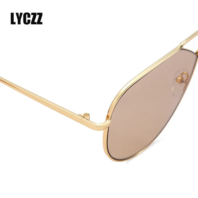 LYCZZ 2019 классы Авиатор солнцезащитные очки для женщин брендовая Дизайнерская