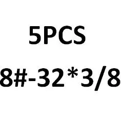 5PCS-8#-32*1/4,5/16-1-1/2 ISO7380 10,9 US-Сделано с круглой головкой Кепки Винты/UNC полукруглой потайной головкой и болты - Цвет: Золотой