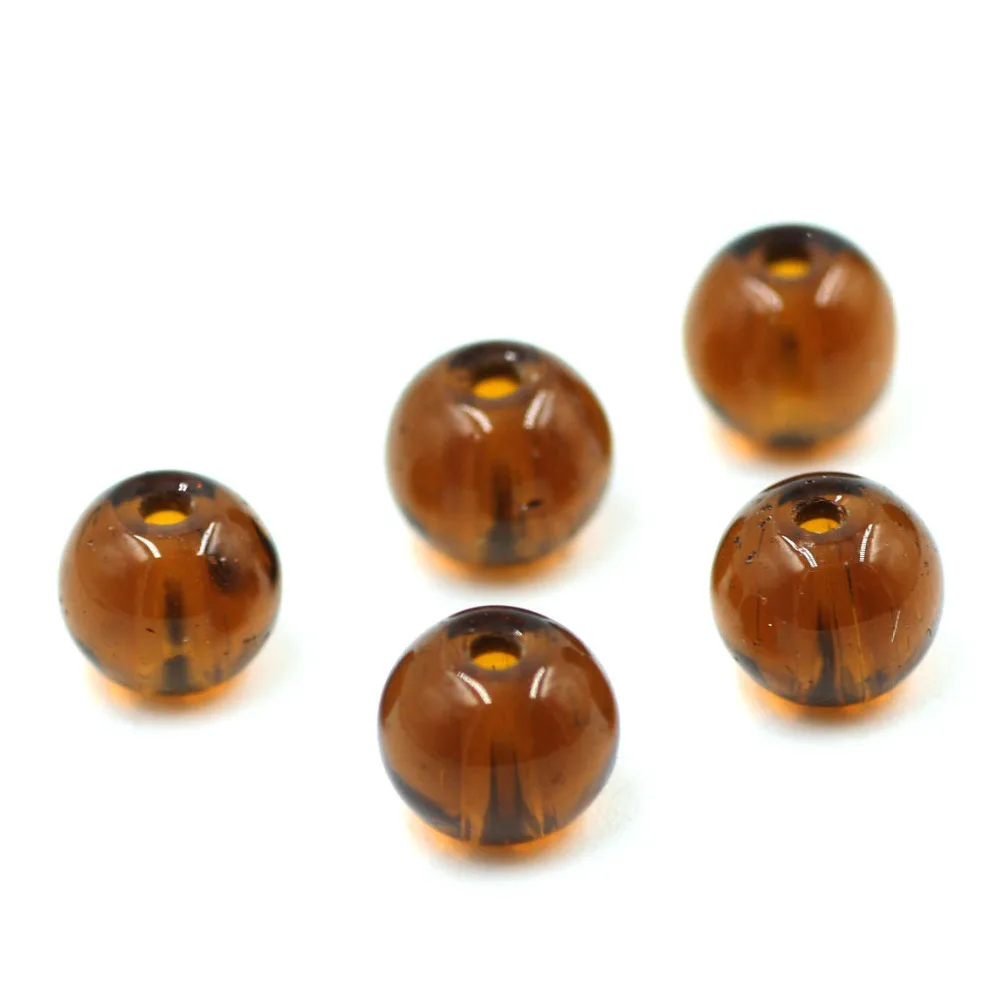 Бесплатная доставка 100 шт прозрачный Гладкий Круглый стеклянный бисер 6 мм бусины