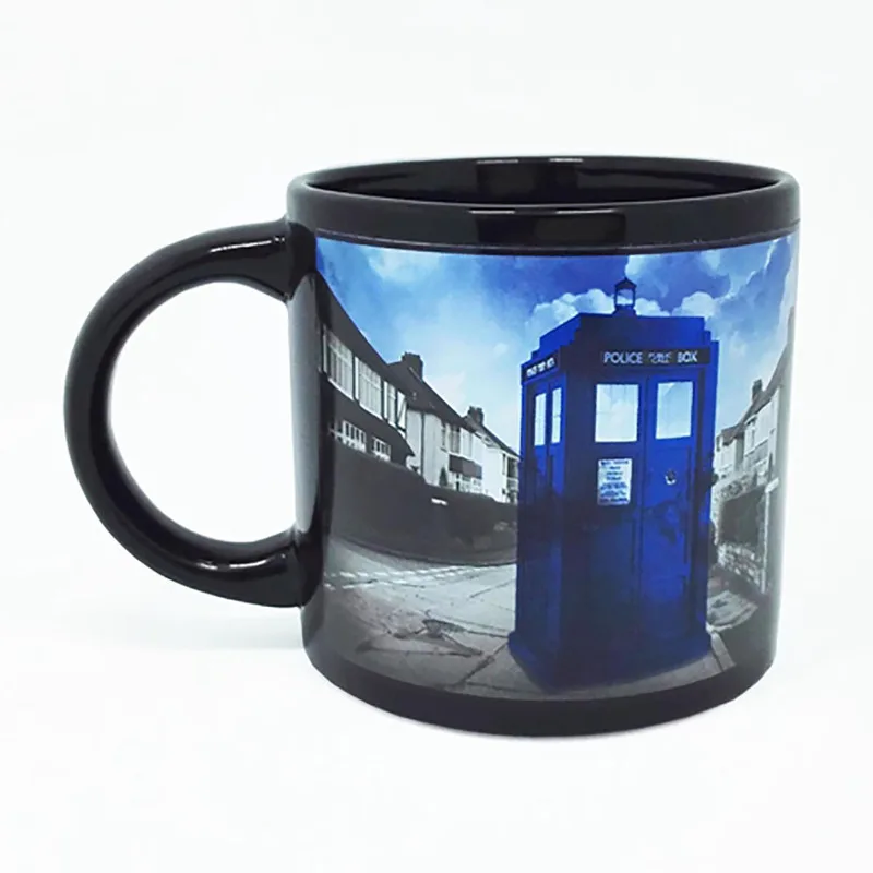 Doctor Who кофейные кружки исчезают полицейская коробка чашки и кружки Волшебная меняющая цвет Марка креативная посуда для напитков