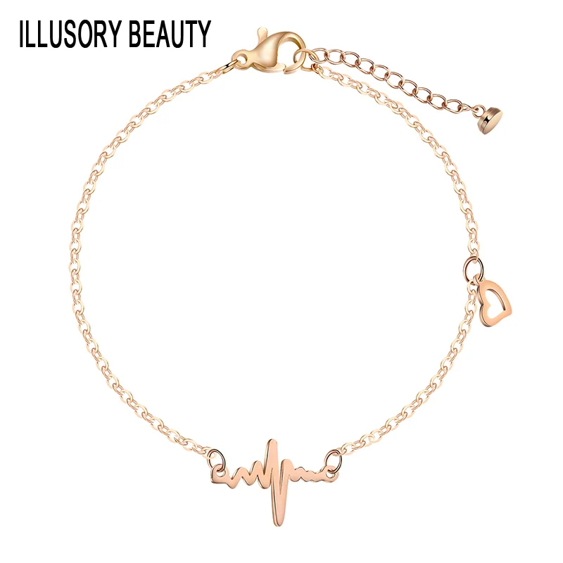 Сердце Подвески Браслеты из нержавеющей стали для 2017 женская обувь девочек