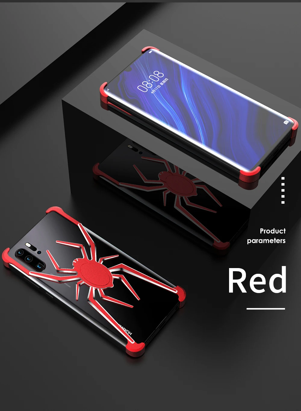 R-JUST Алюминиевый металлический чехол с пауком для huawei P30 Pro mate 20 Pro чехол-накладка Железный человек защитный чехол для телефона